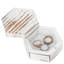 Hexagonal Wood Ring Holder Jewellery Box