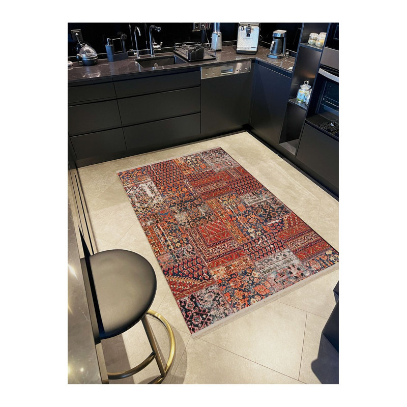 Tapis décoratif à motif délavé Northern Collection, Sous-tapis rectangulaire de 3 pi 3 po x 4 pi 11 po