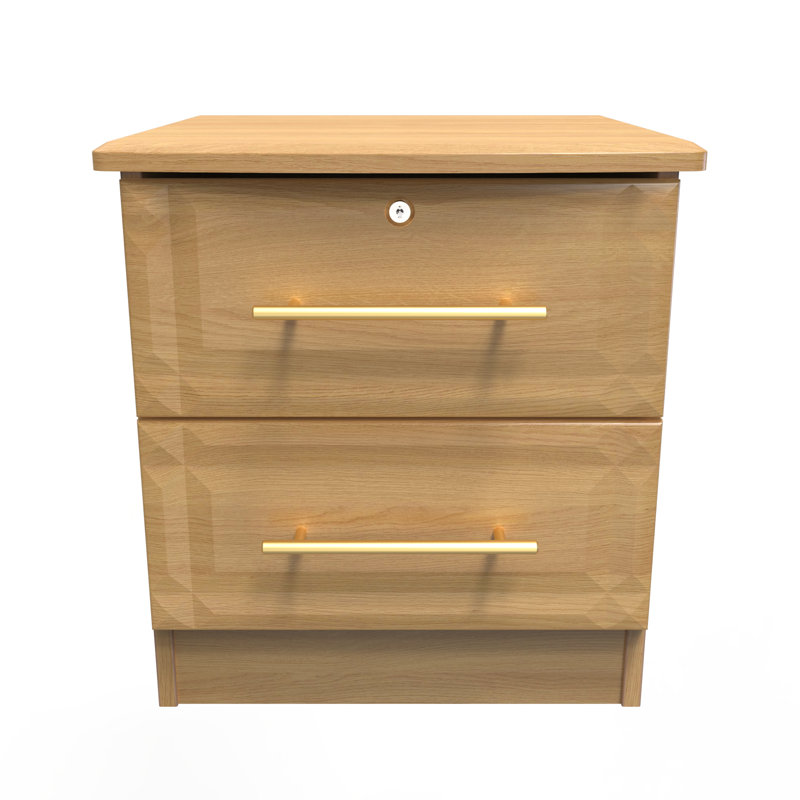 Fully Assembled Ludomila 2 Drawer Bedside Table
