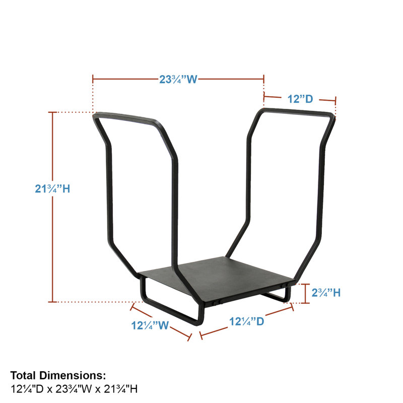Deckert Log Rack, 22" H x 18" W x 12"D