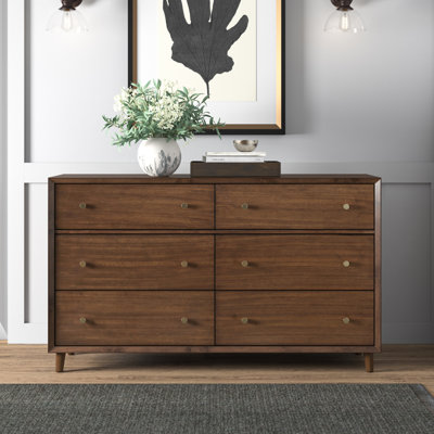 Flossmoor Solid Wood 58'' W 6 - Drawer Dresser