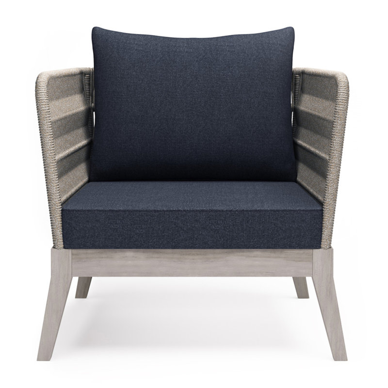 Chaise de conversation d'extérieur - Gris ardoise Santiago
