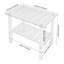 Banc de douche en acrylique avec tablette de rangement