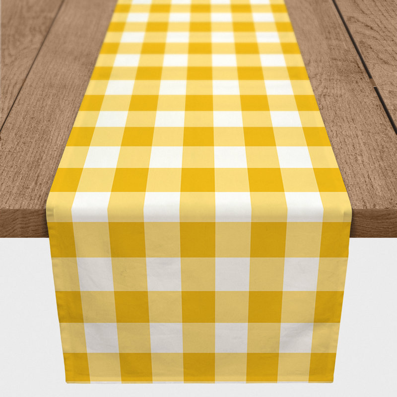 Chemin de table Westrick, Jaune, 72 po x 16 po, Floral