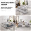 Canapé modulaire avec repose-pieds en chenille de l 115,8 po Ericah-957398655