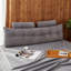 Cotton Grey Rectangular Backrest Back Cushion-2107407636