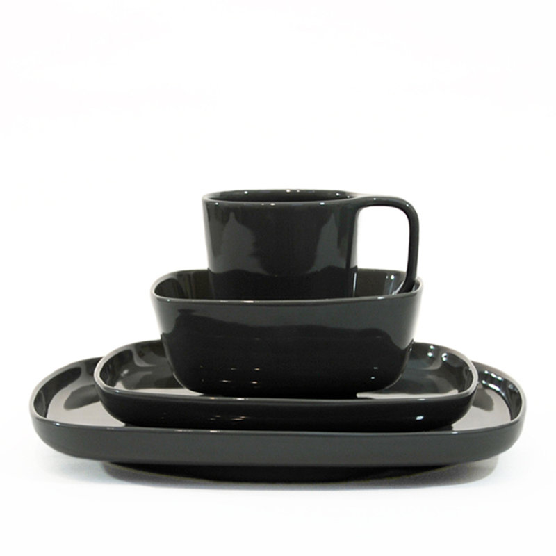 Karo 16 Piece Place Setting Service for 4, Anthracite