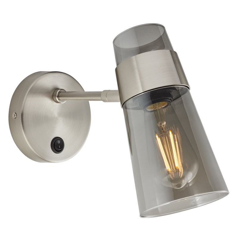 Jamarion Armed Sconce, Brushed Nickel