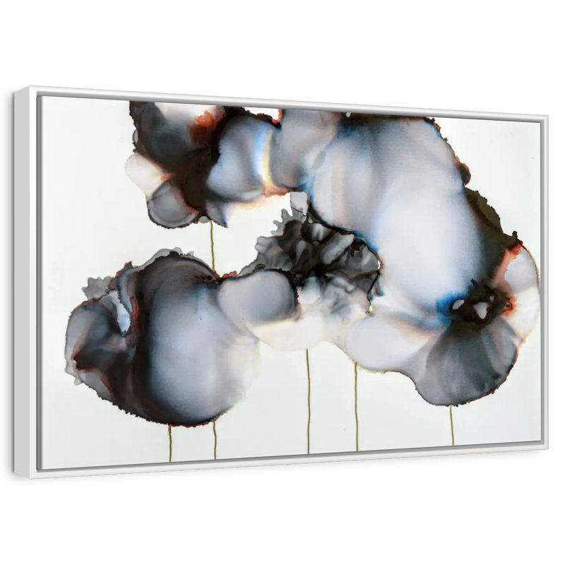 Sonnet noir I, Cadre flottant blanc, 31 po x 21 po