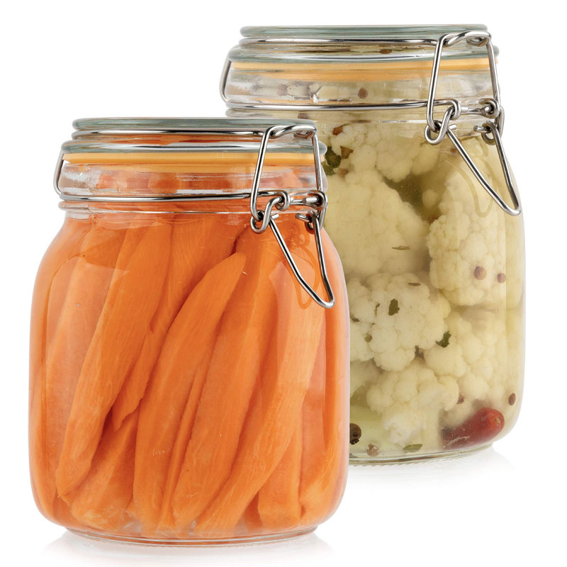 Pots en verre 32 oz avec couvercles, Contenant alimentaire
