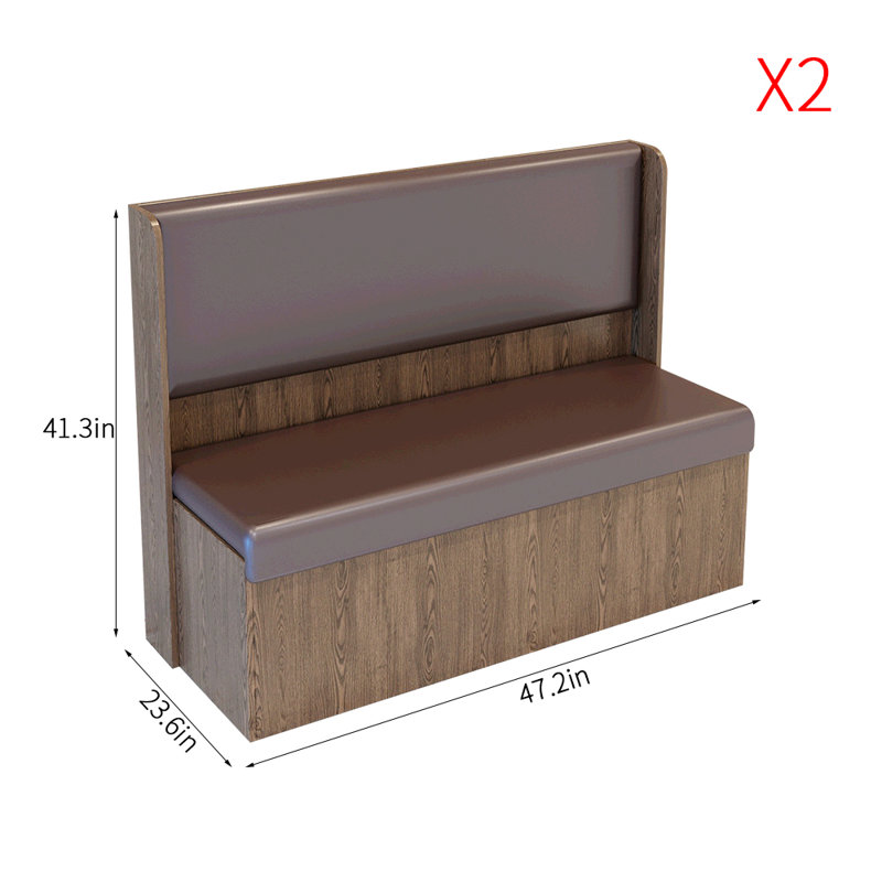 Banc rembourré en similicuir Retro Light Luxury