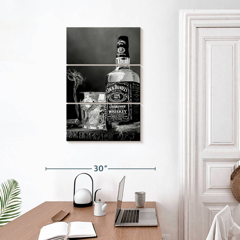Yarlin Wild West III - noir et blanc, H 32 po x l 20 po