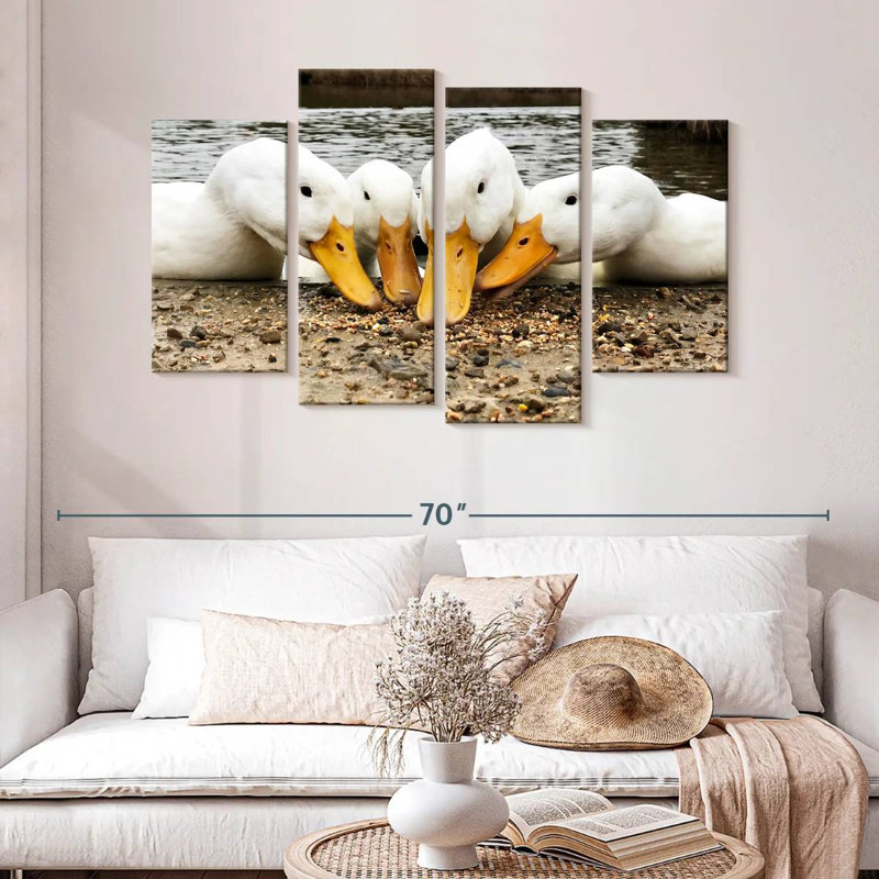 Brampt American Pekin Ducks, 32"H x 52"W