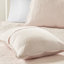 Courtepointe 3 pièces - rosé, bord festonné réversible, microfibre, rembourrage 90% coton, pièces de bordures rosées captivantes, bourre, facile à coordonner