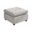 Chenille Tufted Ottoman - Square Accent Stool-637347687