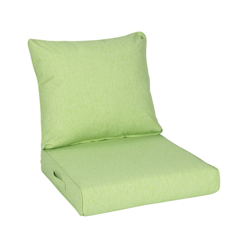Outdoor Water-resistant Deep Seat Cushion Set, Green, 19" W x 19" D