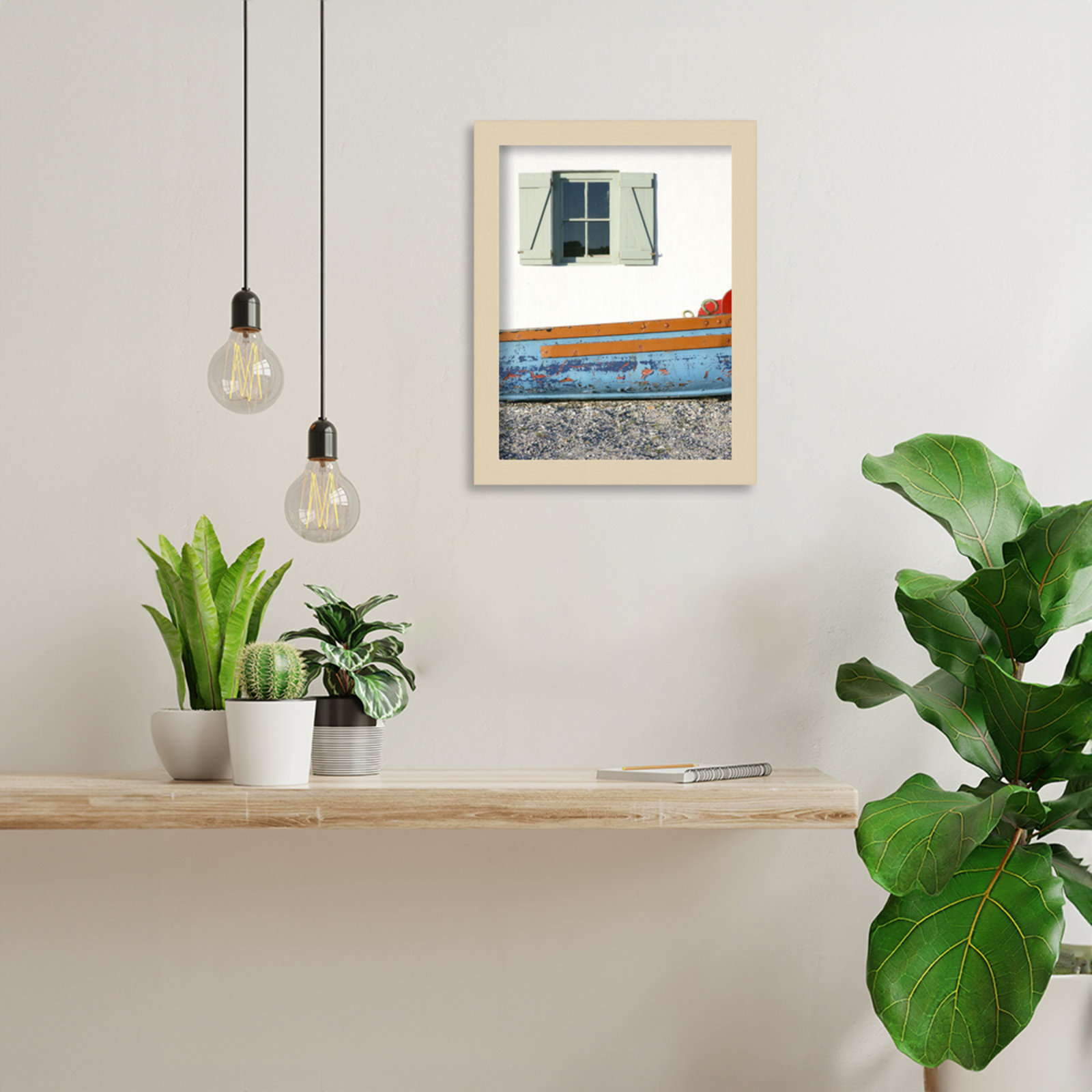 Ramey "Weskus Window" Print, Brown, 13" H x 10" W