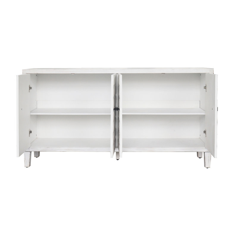 Buffet décoratif 4 portes Accent, Blanc