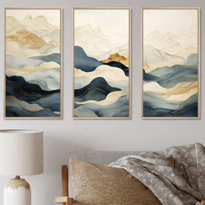 «Majestic Mountain Peaks VI - Landscape Mountains», ensemble d'art mural sur toile