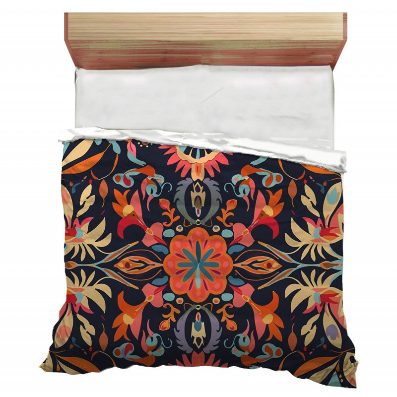 Trendy Floral Plush Microfiber / Polyester Comforter, Twin Comforter