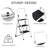 3-Step Stool Folding Ladder for Adults - 330lbs Capacity with Tool Bag, Nonslip Feet-1412327935