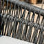 The Rope Patio Accent Chair Sofa with Cushions & Armrest & Backrest