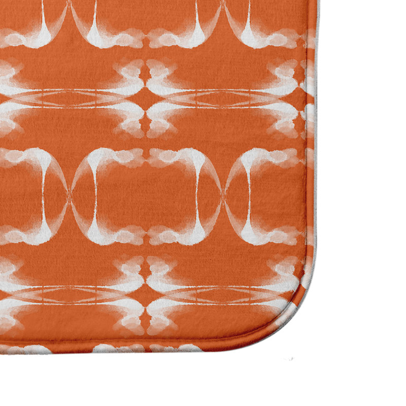 Tapis pour salle de bain higgston, l 21 po x L 34 po, Orange