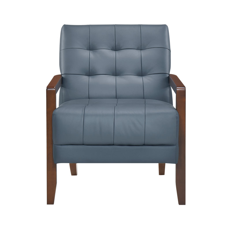 Fauteuil d'appoint rembourré de style moderne, fauteuil confortable, Blue