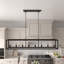 Luminaire suspendu rectangulaire en acier à 8 lumières à intensité variable pour îlot de cuisine-1032340155