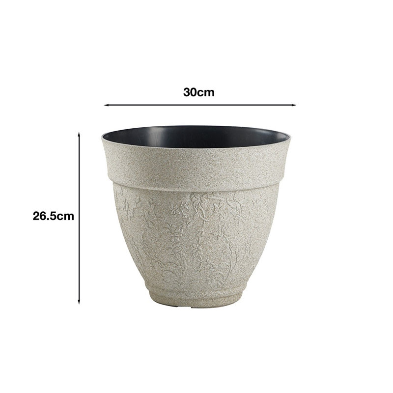 Birnam Floral Sandstone Effect Plant Pots