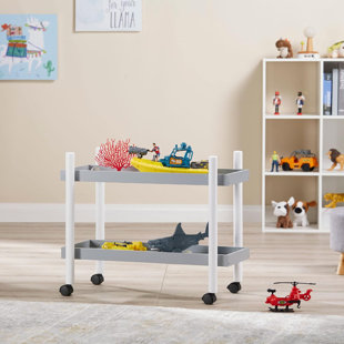 Heritage Kids 2 Tier Kids Rolling Storage Cart