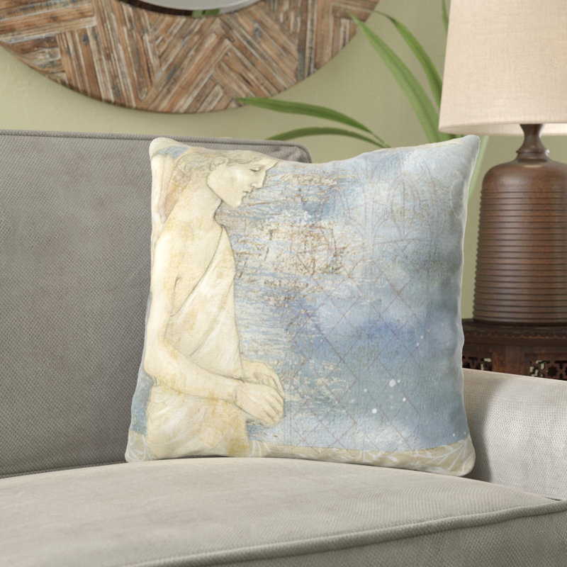 Coussin ange Larisa, Microsuède, Intérieur