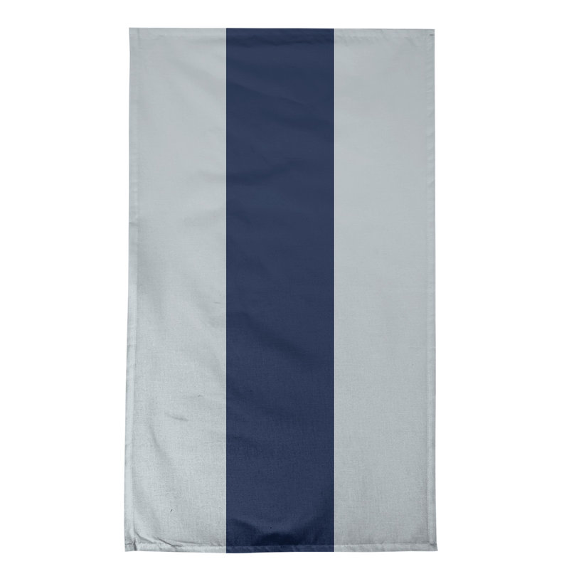 Stripe Tea Towel Kitchen Towel, Poly Twill, Gray/Navy Blue New York Bronx Baseball