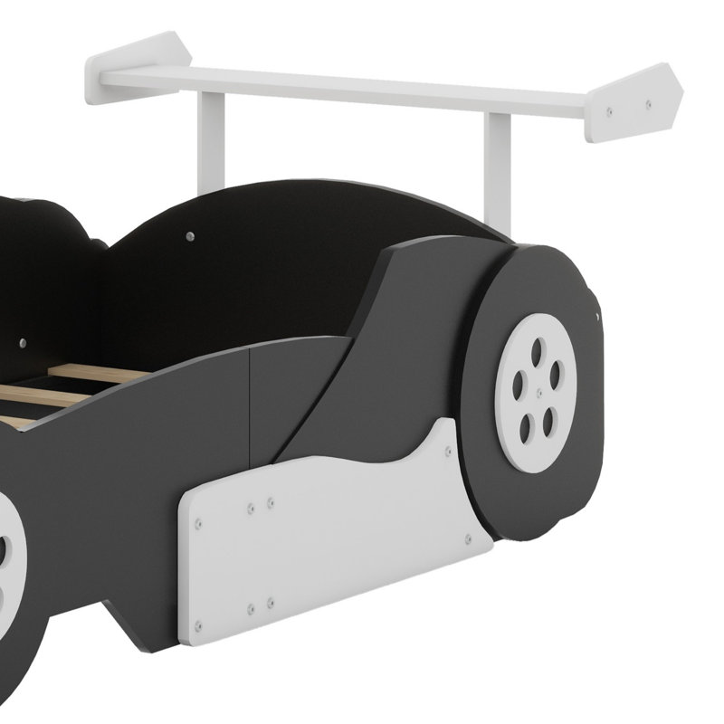 Lit plateforme avec roulettes Race, Noir