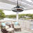 20“ Smart Outdoor Ceiling Fans With Lights And Remote/APP Control, Modern Black Plug In Waterproof Gazebo Fan For Patios