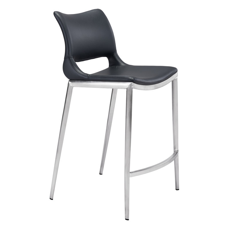 Tabouret de comptoir 25,4 po Warnack, Noir