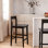 Solid Wood Counter Stool With Footrest