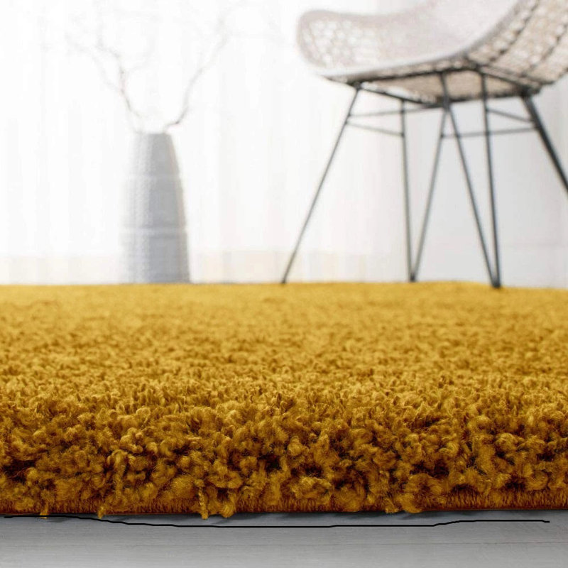 Solid Colour Shag Area Rug, Rectangle 80 x 150 cm