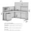 Bureau en poste de travail en L-29122986