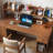Walnut Rectangular Solid Wood desks-107532148