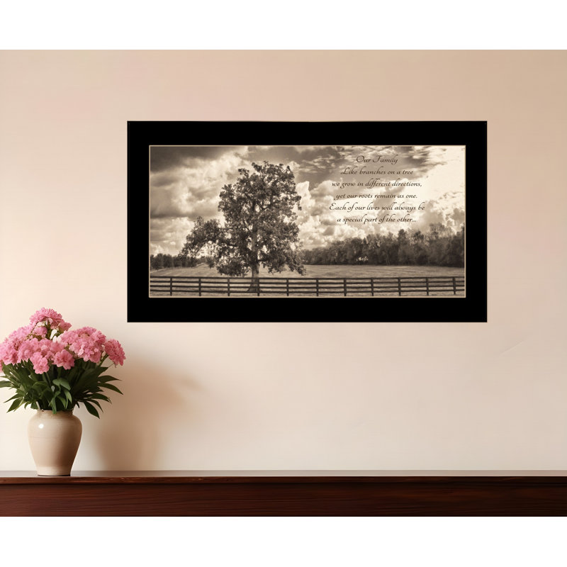 Black Framed Canvas Print Wall Art with Inspirational Quote