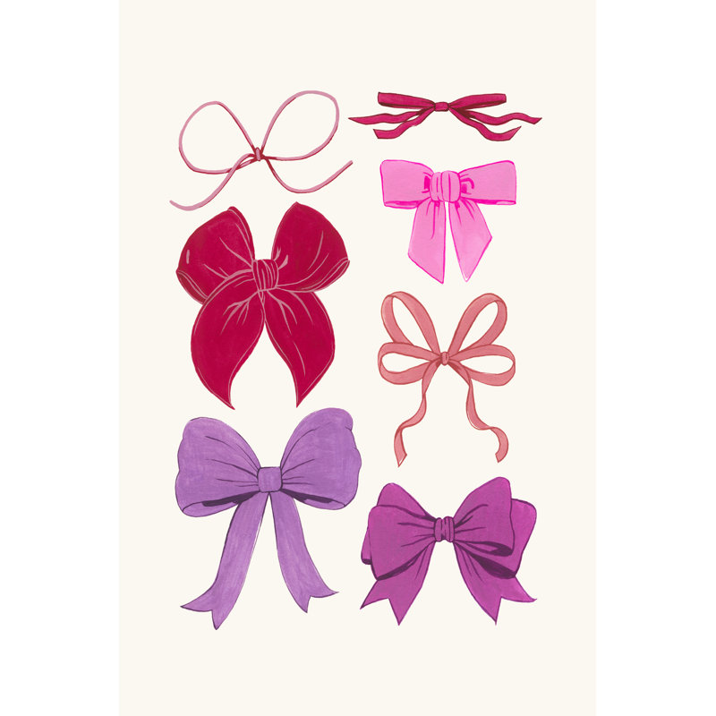Pink Bows I by Grace Popp - Wrapped Canvas Print, 122 cm H x 81 cm W