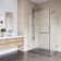 Monteray 46" W x 30" D x 73" H Hinged Frameless Shower Enclosure with 3/8  Clear Glass