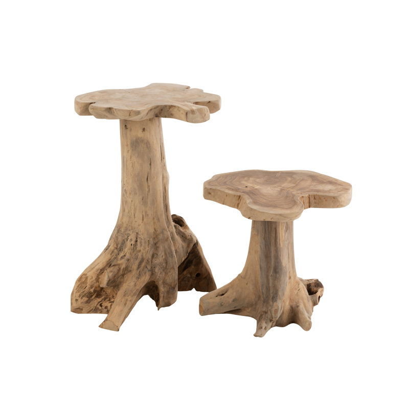 Battiste Solid Wood Pedestal End Table