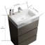 Rangement de salle de bain 24 po gris - meuble-lavabo silencieux, grande capacité,-1745266853-1745266857