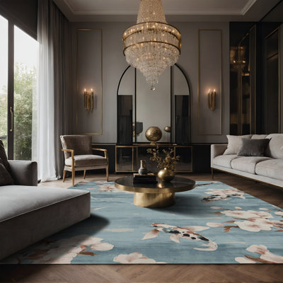 Tapis gris soyeux et moelleux