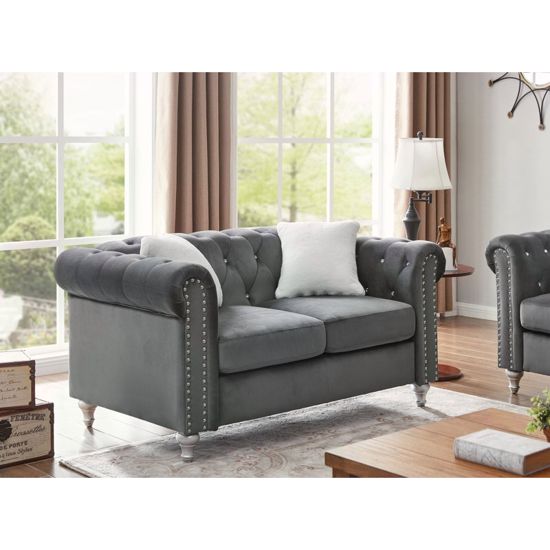 Causeuse moderne grise pour des intérieurs confortables, Gris