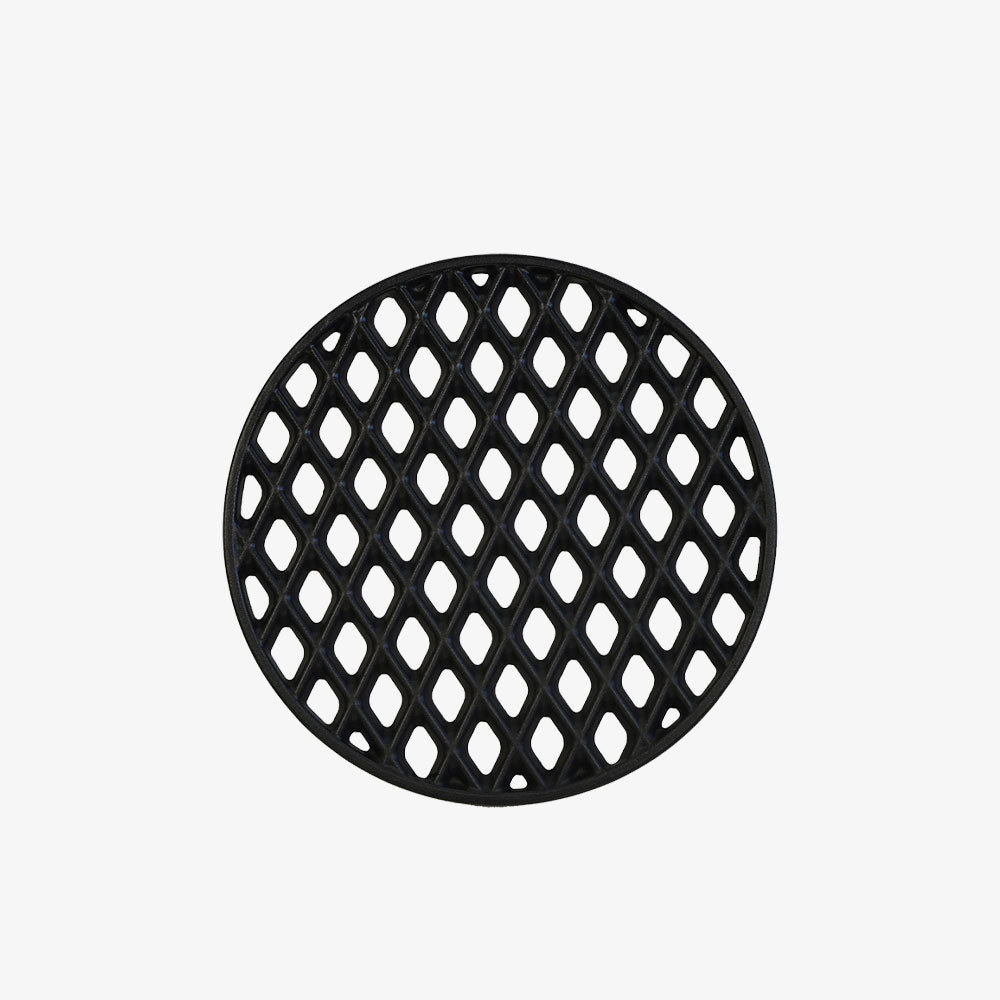 Monument Grills 12-Inch Round Porcelain Coated Cast Iron Diamond Grid Monument Grills