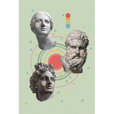 Plaster Antique Sculptures by Bashta - Wrapped Canvas Print