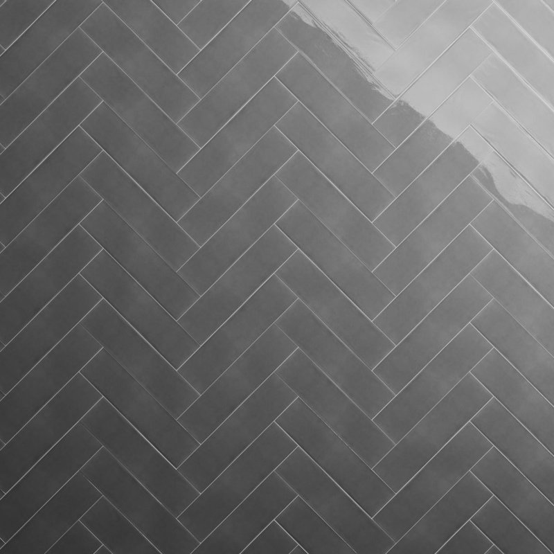 Manchester 3x12 Glossy Ceramic Subway Tile, Charcoal Gray
